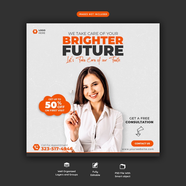 Pack Arte para Social Media Dentista