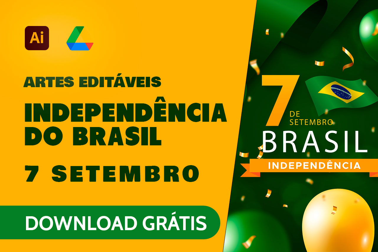Pack Artes Editáveis Independência do Brasil 7 Setembro Download Grátis Freepik