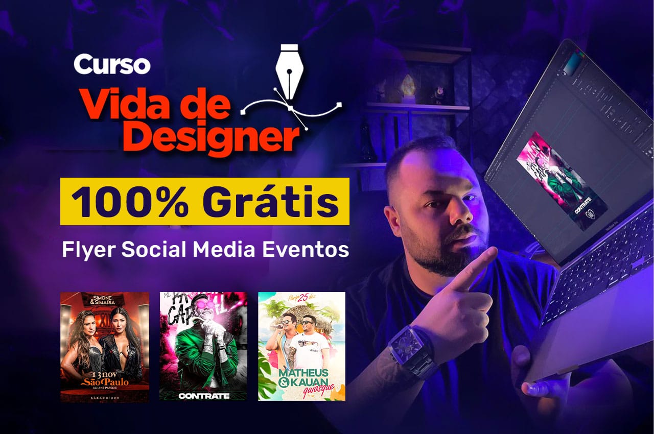 Curso Vida de Designer Grátis Aula 1 - Diego Brandão - Flyer para Eventos