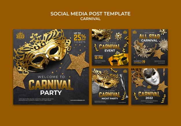 Pack Artes Editáveis Carnaval Grátis Psd Photoshop
