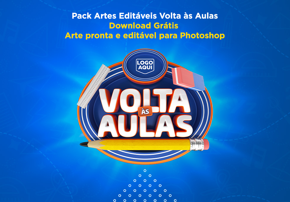 Pack Artes Editáveis Volta as Aulas Grátis Psd Social Media