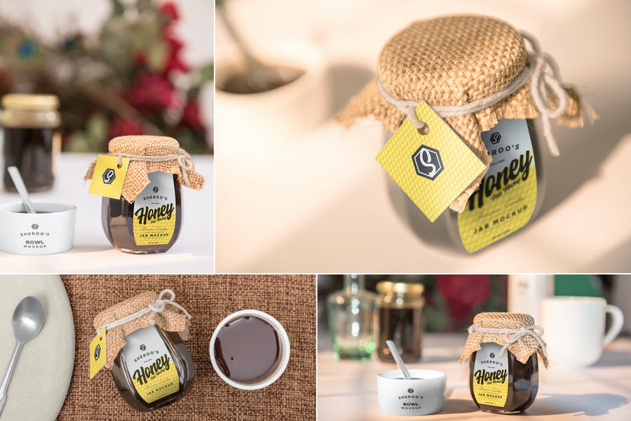 honey jar mockups envato elements free