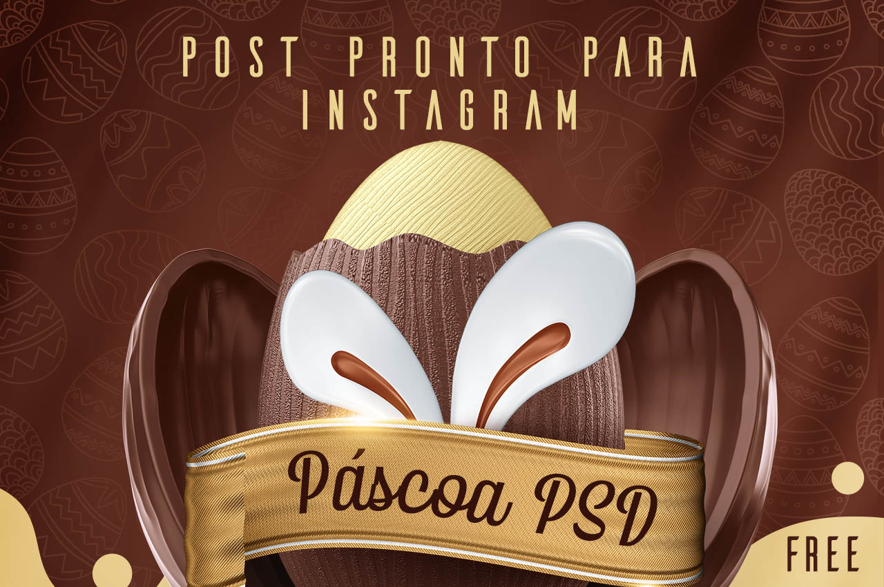 post pronto para instagram pascoa psd gratis 1
