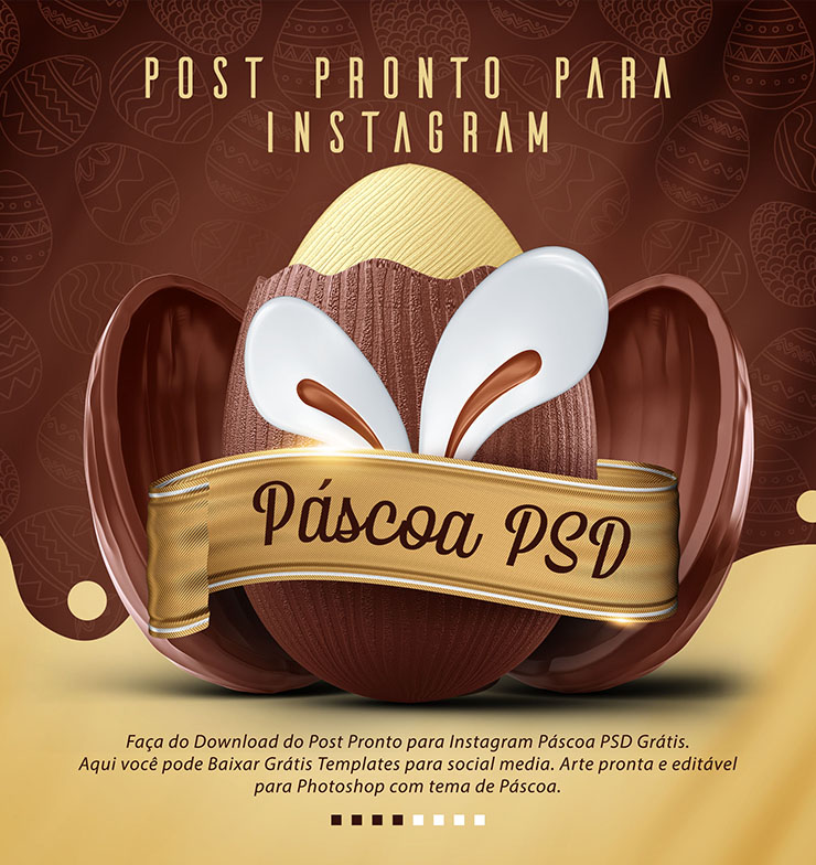 post pronto para instagram pascoa psd gratis 3