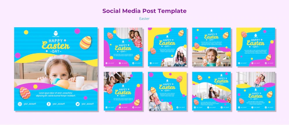 post pronto para instagram pascoa psd gratis feed 2