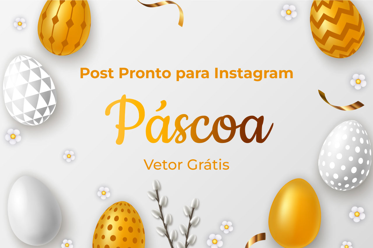 post pronto para instagram pascoa vetor gratis
