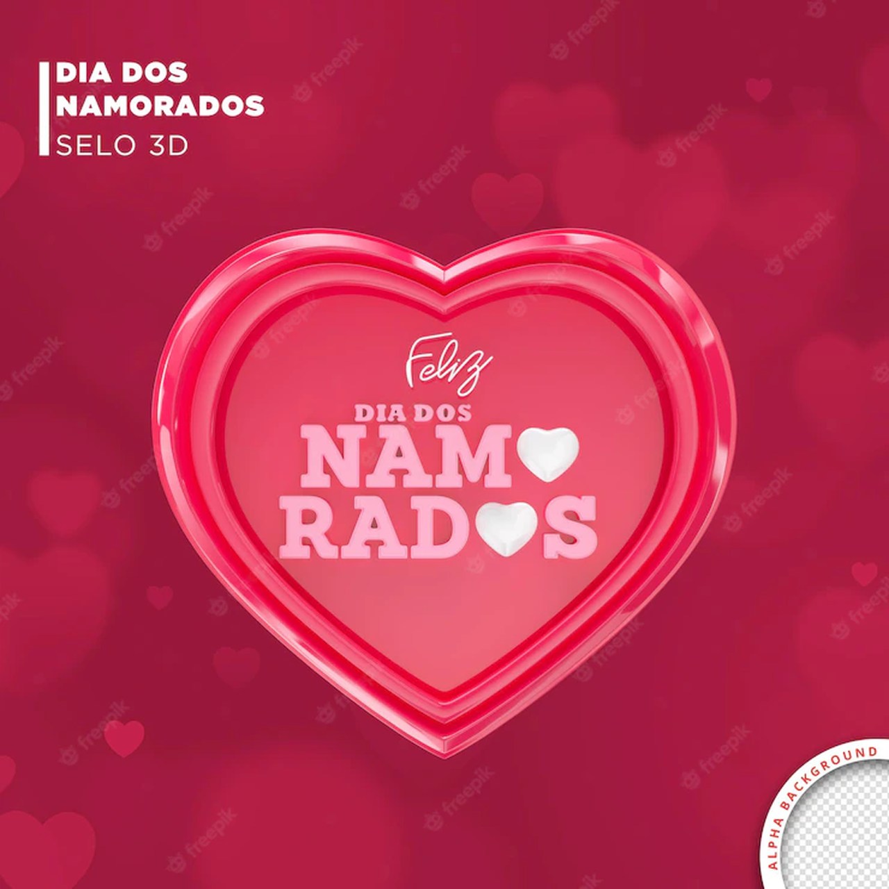 cartao de dia dos namorados no brasil design de modelo de renderizacao em 3d