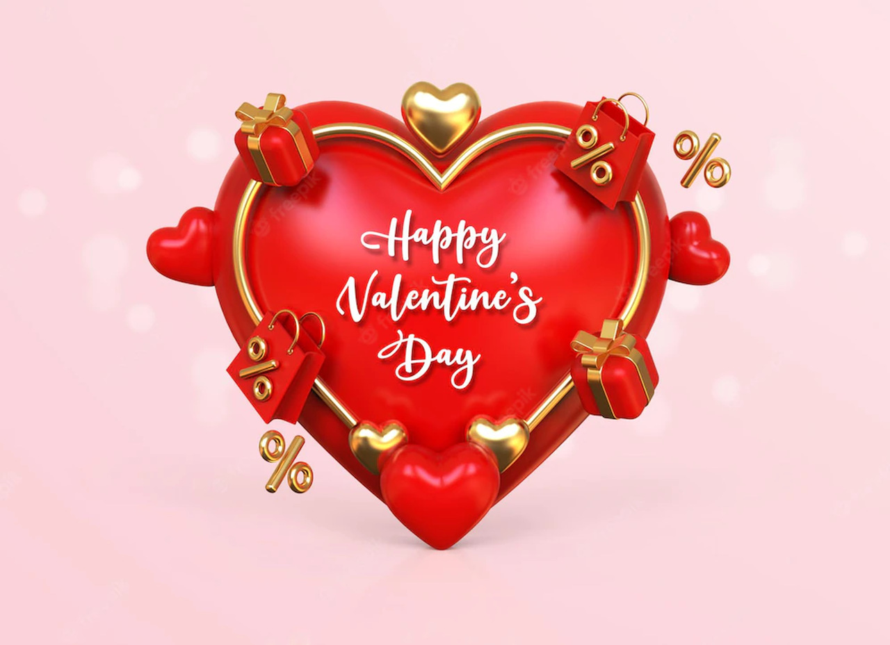 feliz dia dos namorados com coracoes 3d caixa de presente e decoracoes romanticas de dia dos namorados 3
