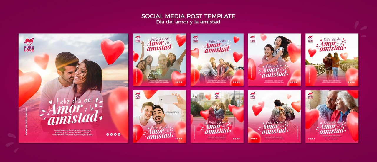 pack artes editaveis dia dos namorados gratis post instagram pronto