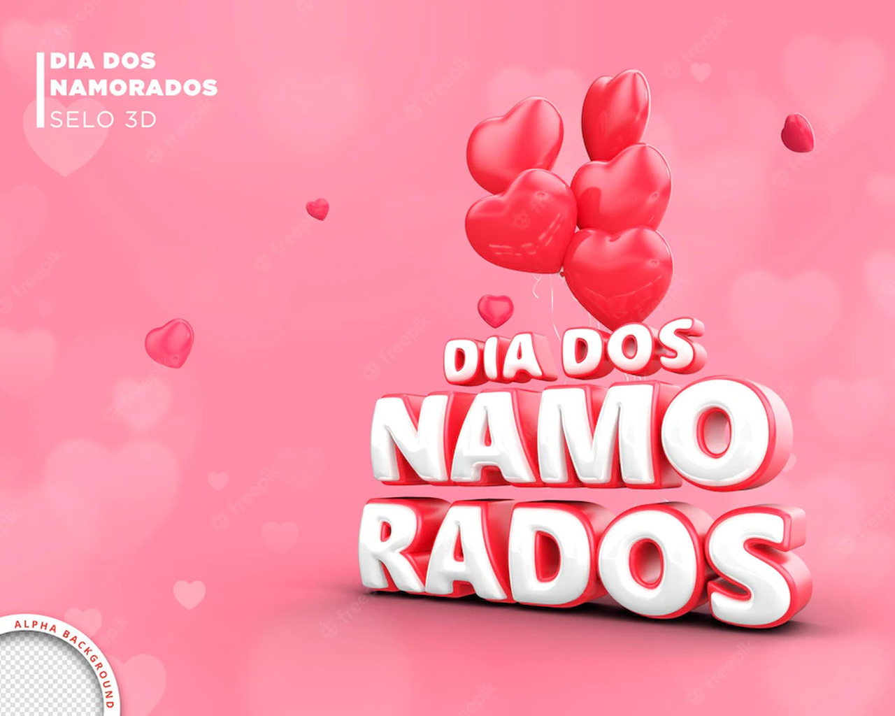 texto dia dos namorados no brasil design de modelo de renderizacao em 3d
