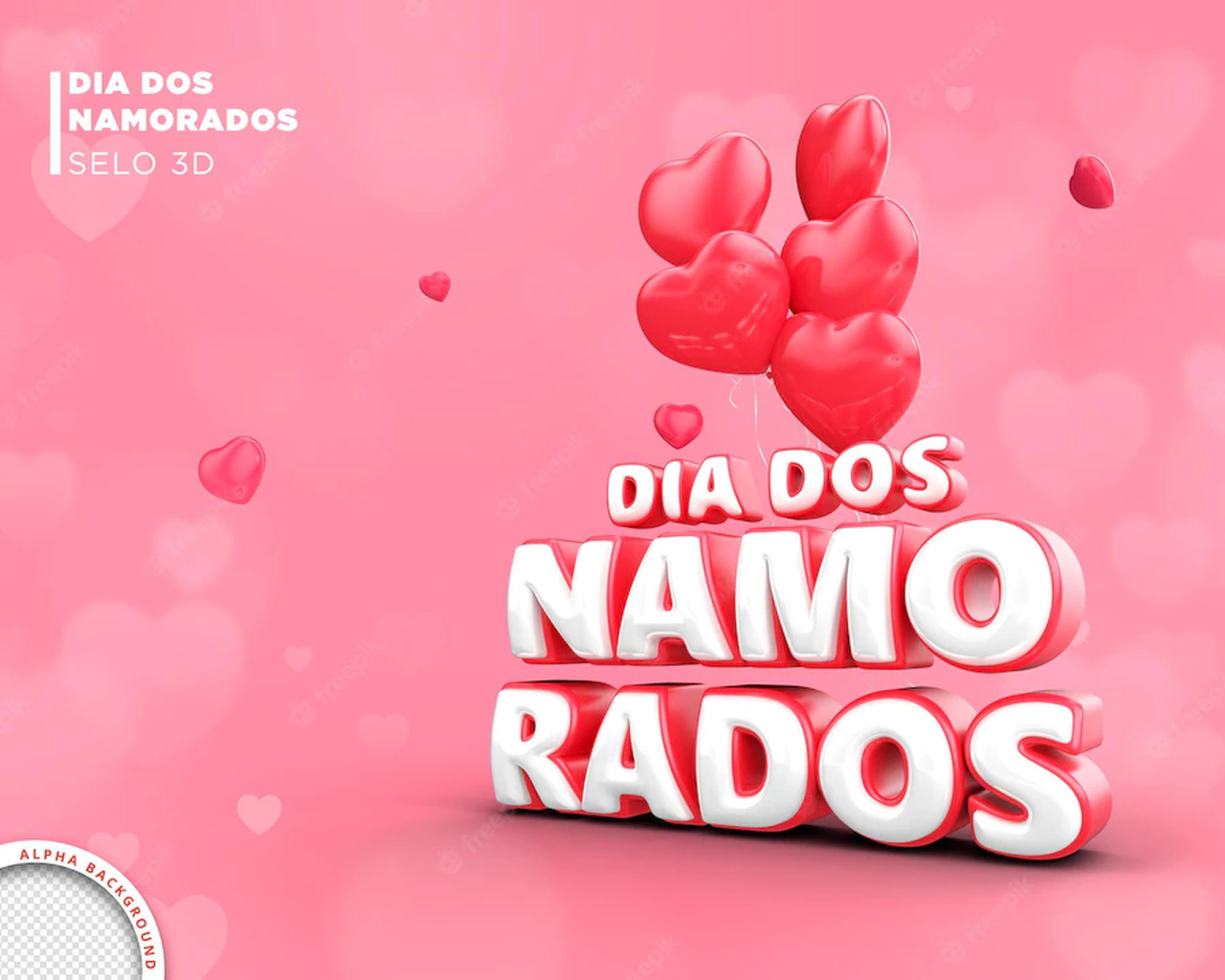 texto dia dos namorados no brasil design de modelo de renderizacao em 3d
