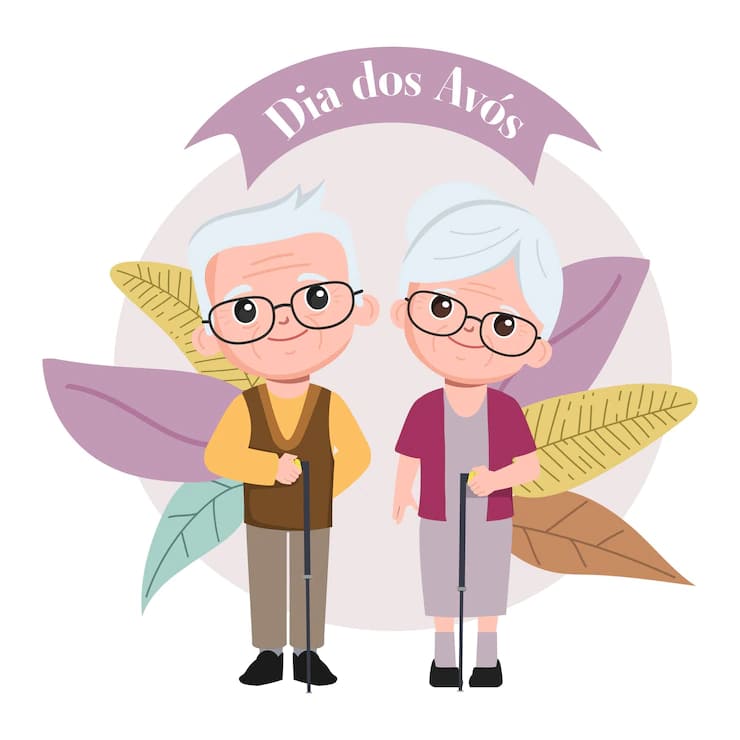 Vetor de Dia dos Avós Grátis - desenho animado da ilustracao do dia internacional dos avos 40876 2443