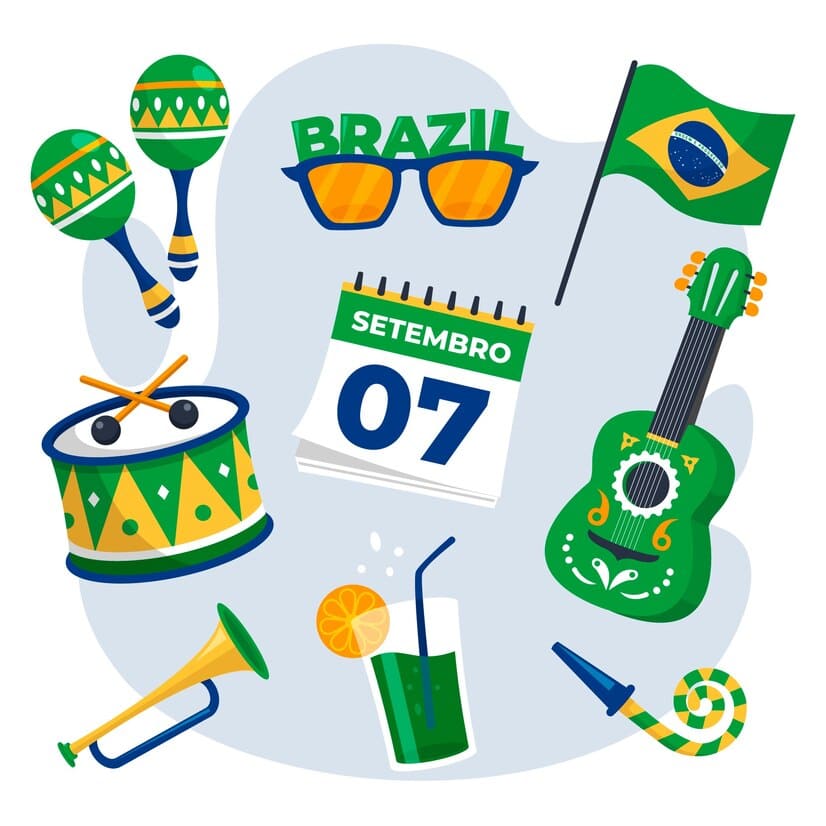 colecao de elementos planos para celebracao de 7 de setembro 23 2149528316