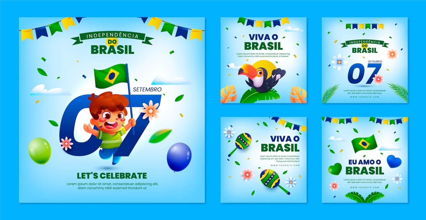 colecao de postagens do instagram gradiente sete de setembro 52683 89863