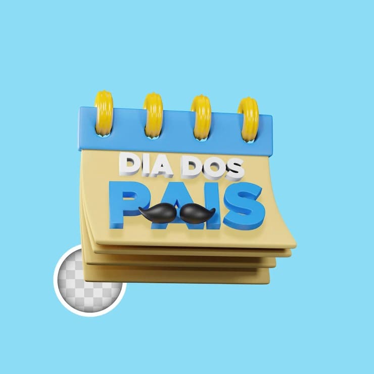 dia dos pais ilustracao 3d do calendario do dia do pai 39 1419 2708