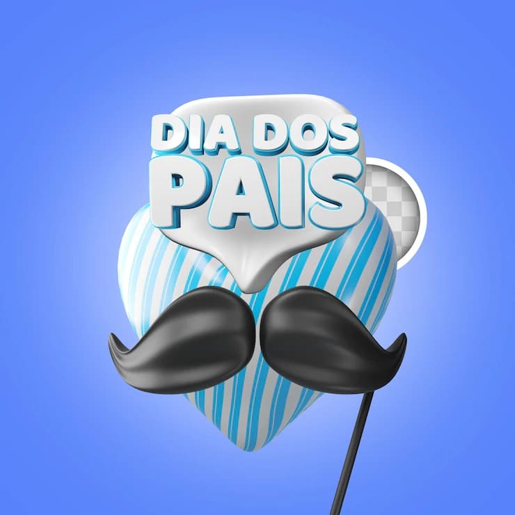 feliz dia dos pais happy father39s day em ilustracao 3d em lingua portuguesa 1419 2684