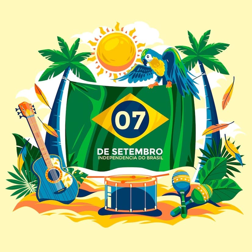 ilustracao plana sete de setembro 52683 90759