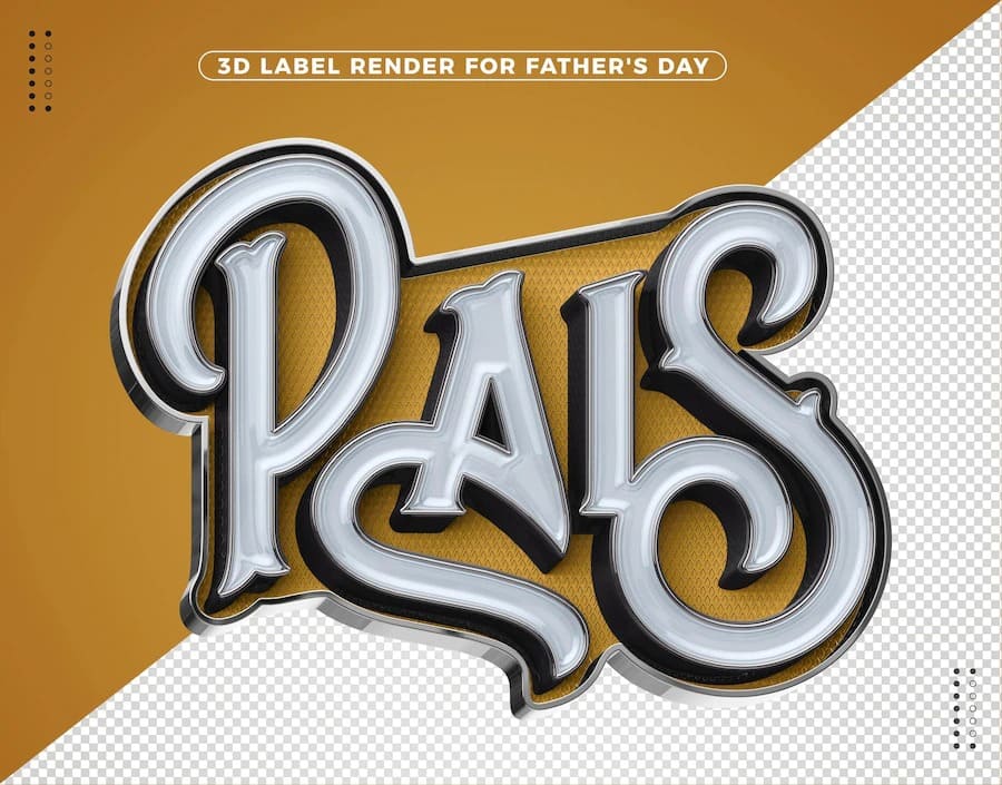 logotipo 3d do dia dos pais de ouro realista para composicoes 220664 3084