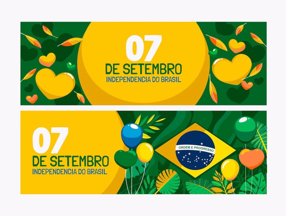 modelo de banner horizontal plano para celebracao de 7 de setembro 23 2149578408