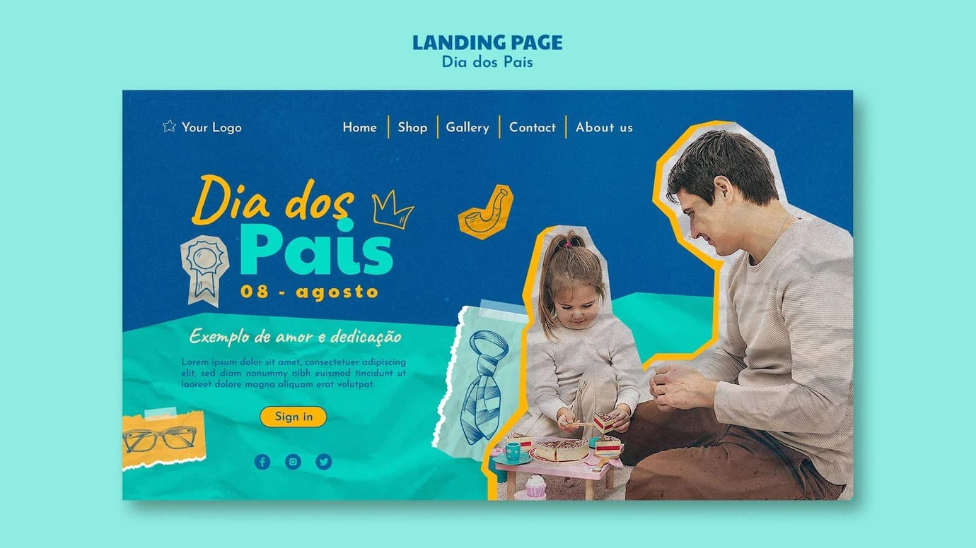 modelo de design de pagina de destino do dia dos pais 23 2149452403