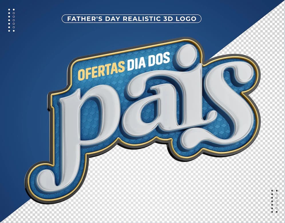 ofertas de dia dos pais com logotipo 3d 220664 3094