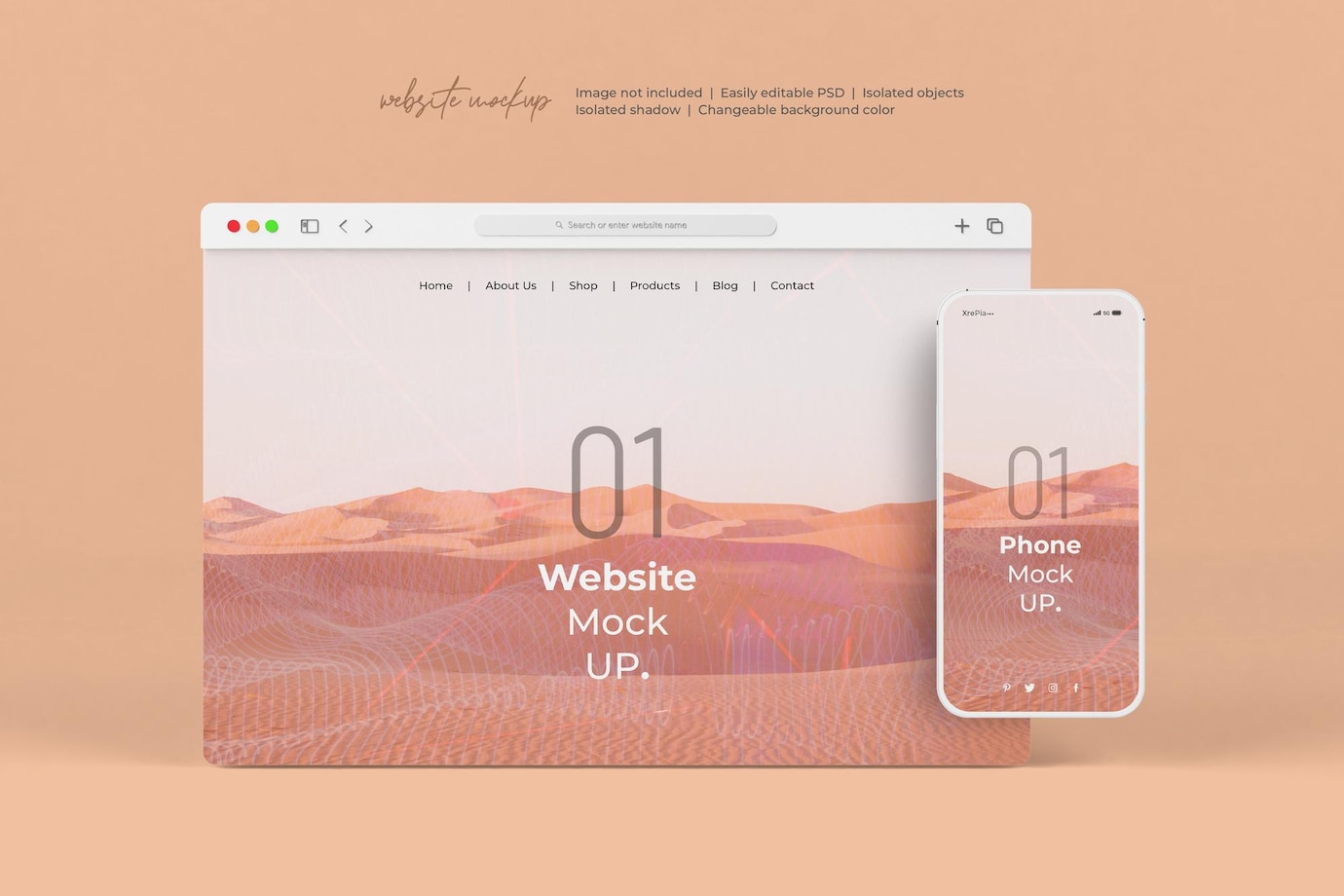 apresentacao do site com maquete de smartphone isolada 359791 336