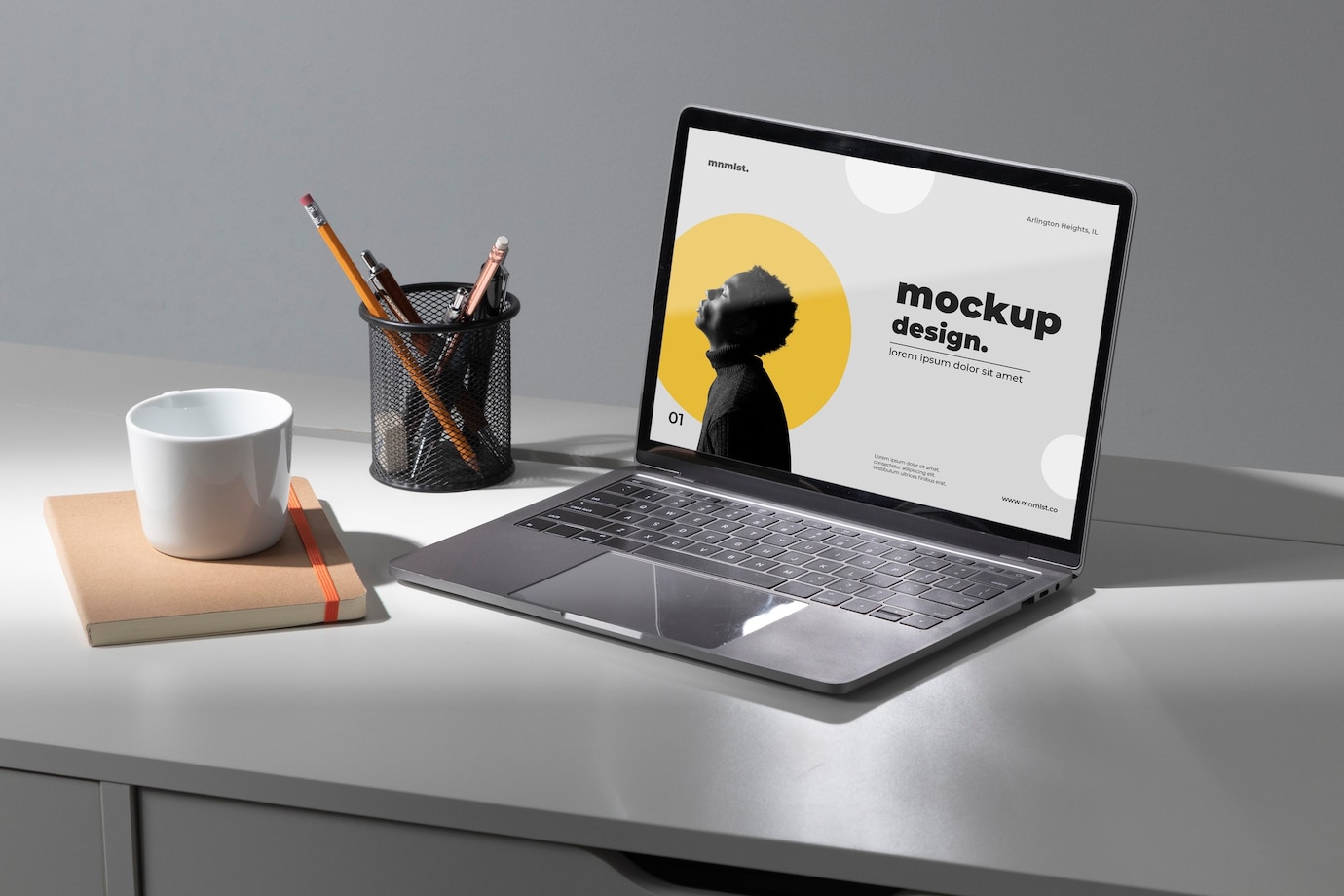 design de mock up minimo para area de trabalho de area de trabalho 23 2149012109