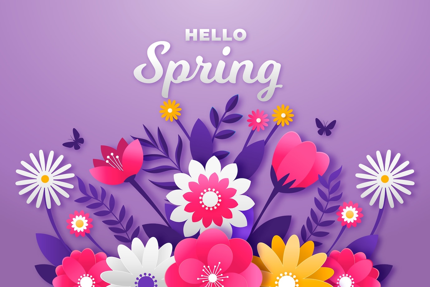 fundo de primavera em estilo de papel colorido 52683 33230