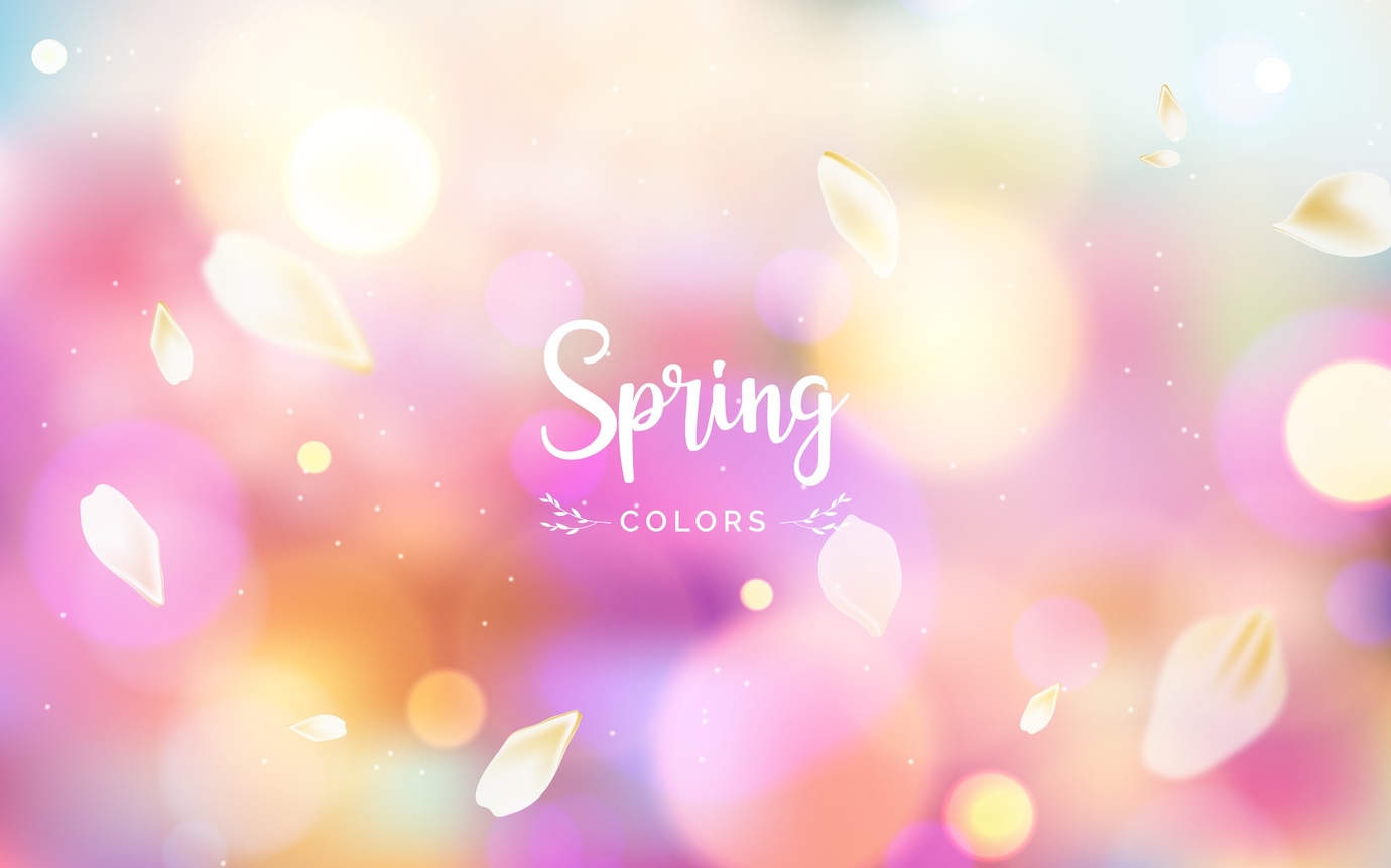 fundo desfocado com letras de cores da primavera 23 2148427182