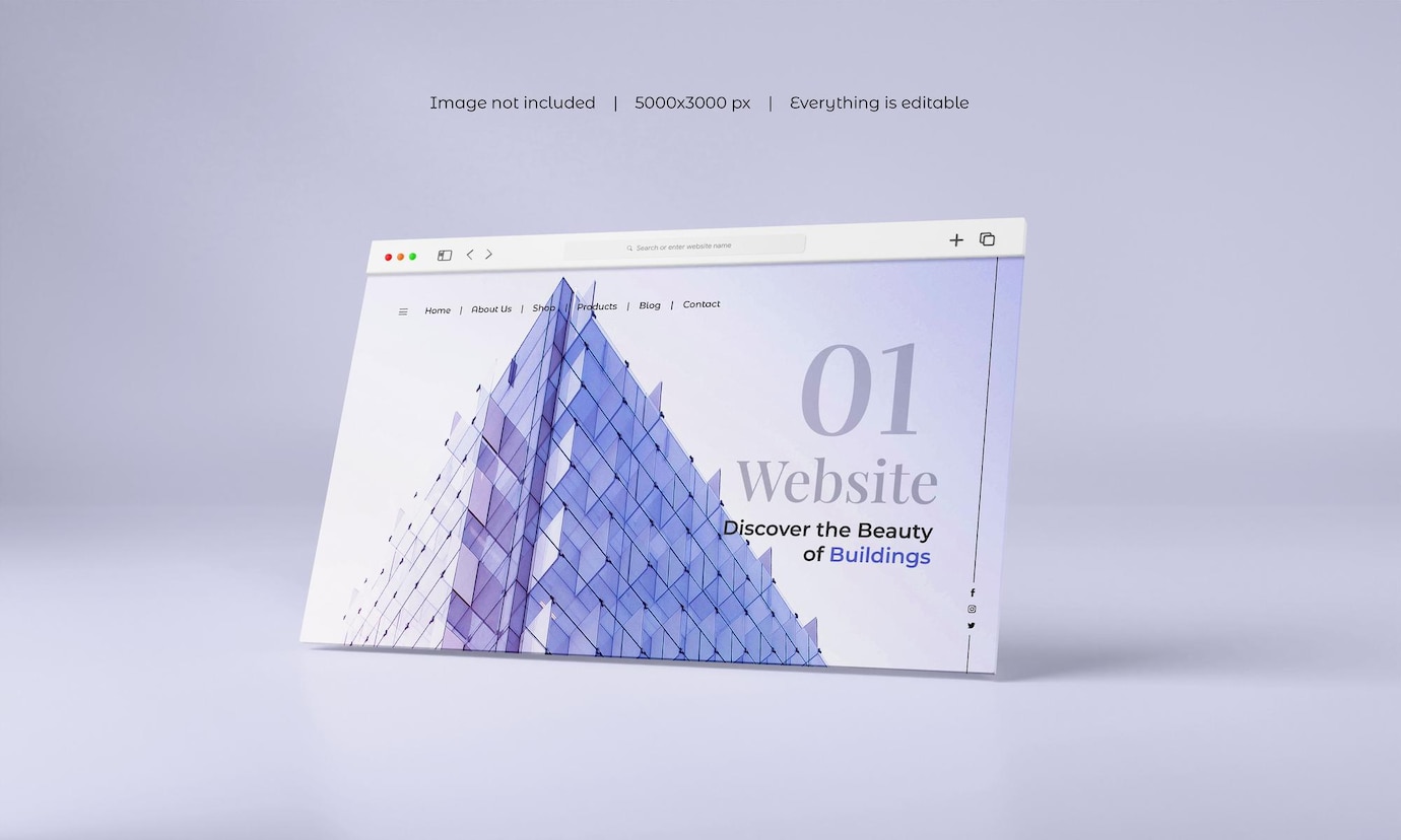 maquete de apresentacao de site de interface 3d isolada 359791 208