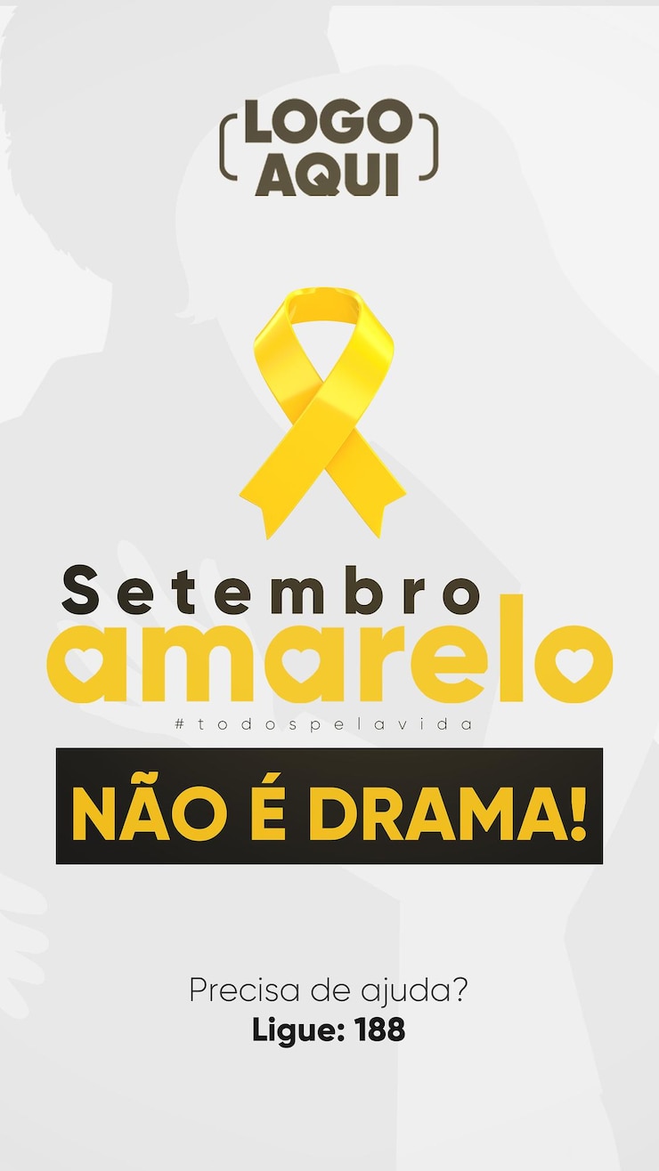modelo de historia de midia social pack artes editaveis setembro amarelo