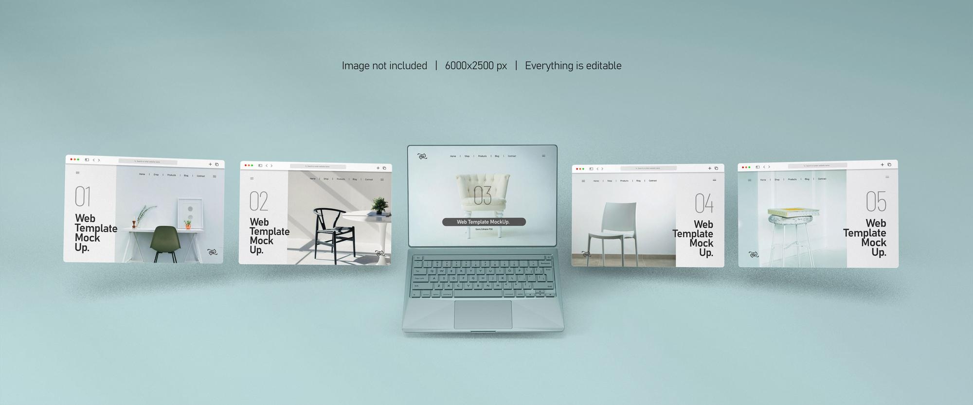 tela do laptop com maquete de apresentacao do site isolada 359791 168