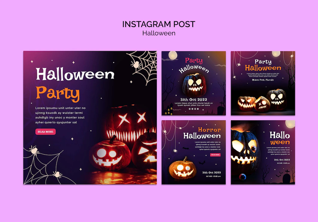 colecao de postagens do instagram de halloween com aboboras assustadoras 23 2149649764