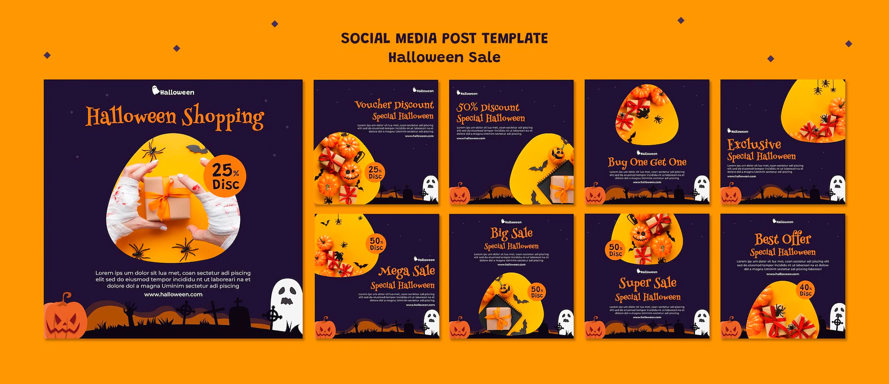 colecao de postagens do instagram para liquidacao de halloween 23 2148748275