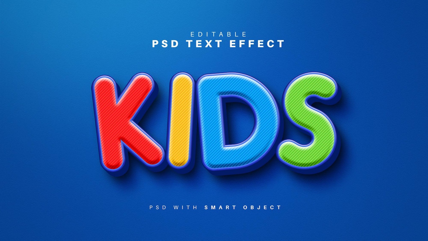 efeito de texto infantil colorido 17005 1390