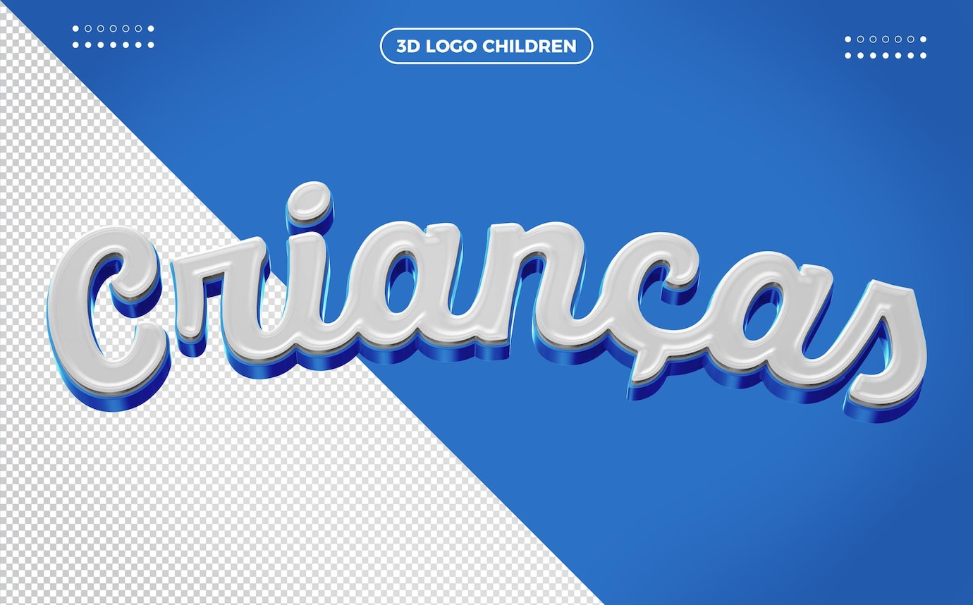 logotipo das criancas 3d isolado no fundo azul escuro 220664 3308