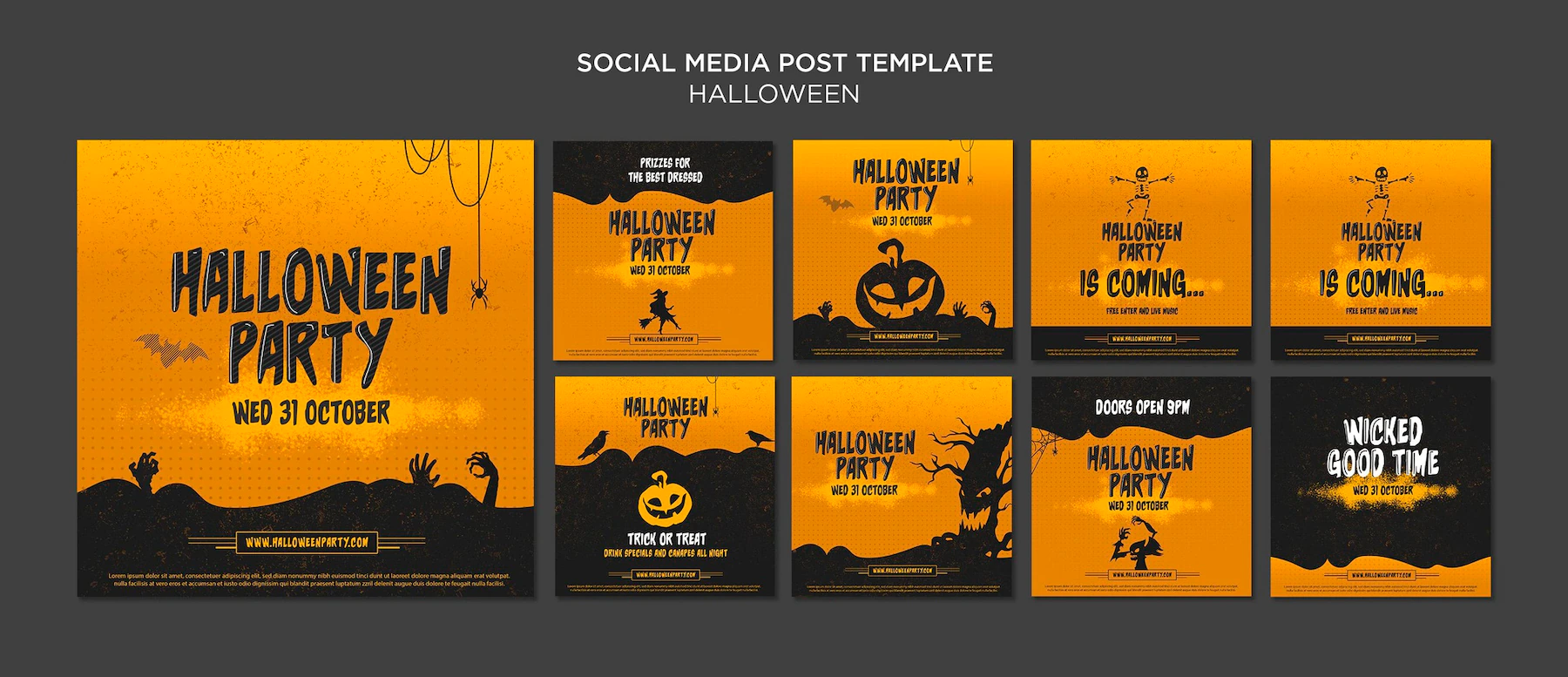 modelo de postagem midia social do conceito de halloween 23 2148608511