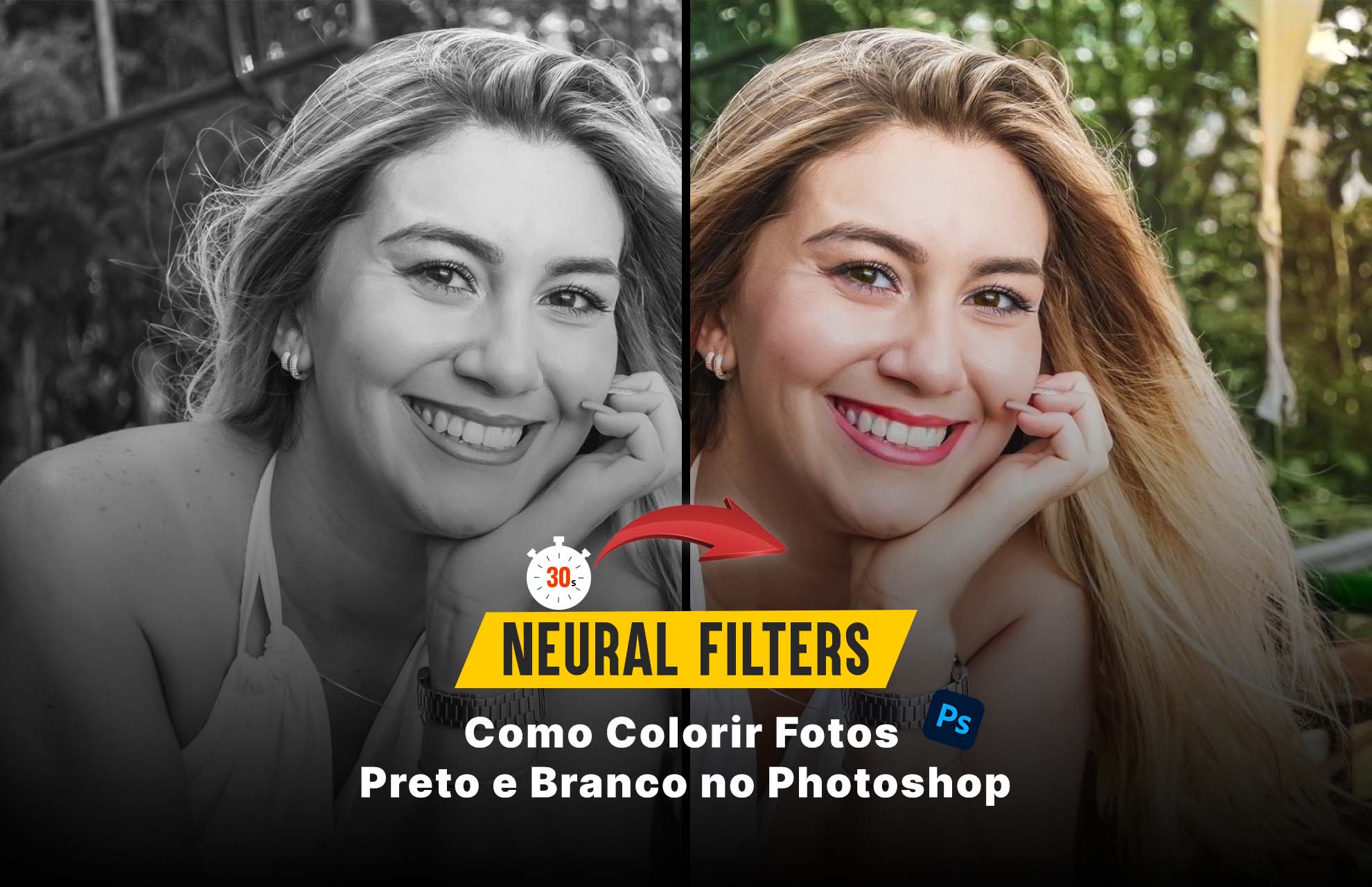 Neural Filters Colorir Foto Preto e Branco no Photoshop