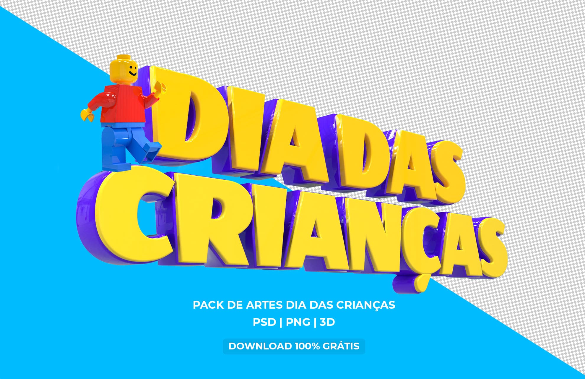 pack artes editaveis dia das criancas psd gratis 1