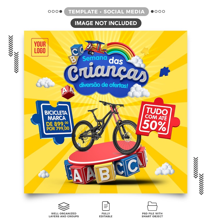 redes sociais feed instagram semana das criancas com ofertas divertidas 220664 3370