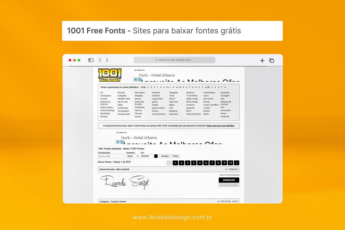 sites para baixar fontes gratis 1001 free fonts