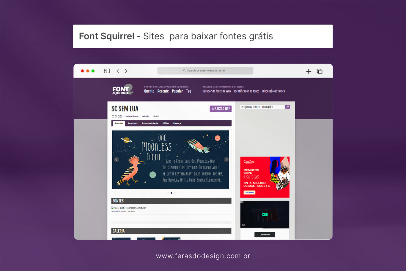 sites para baixar fontes gratis font squirrel