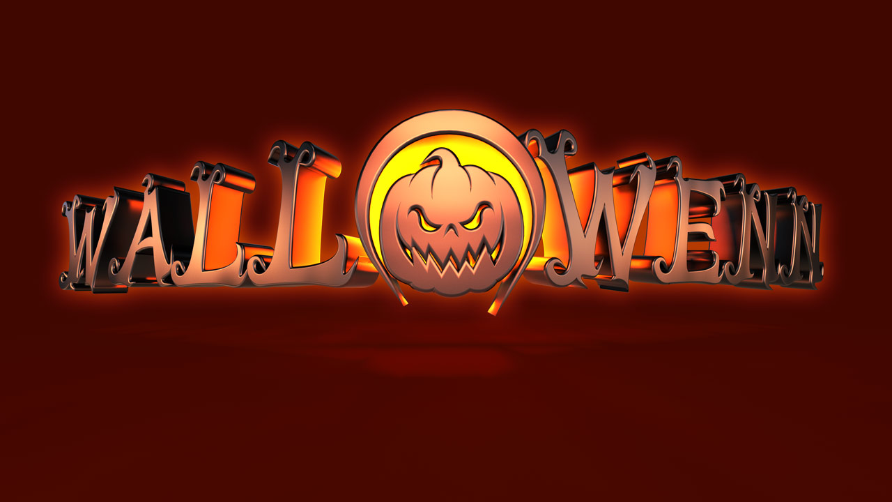 texto hallowenn psd render 3d