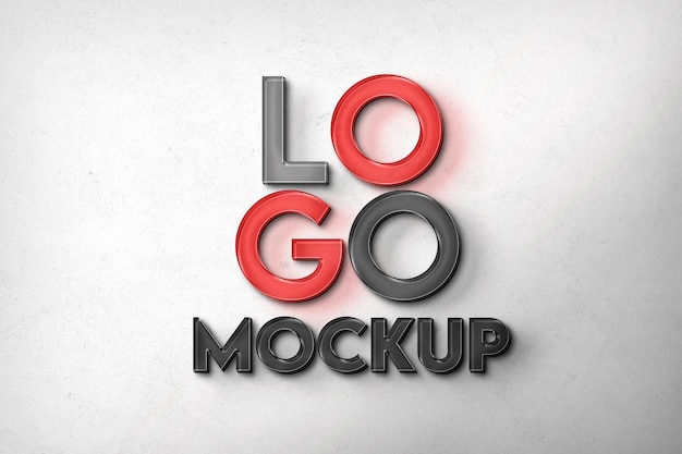 Maquete de logotipo 3d translucido