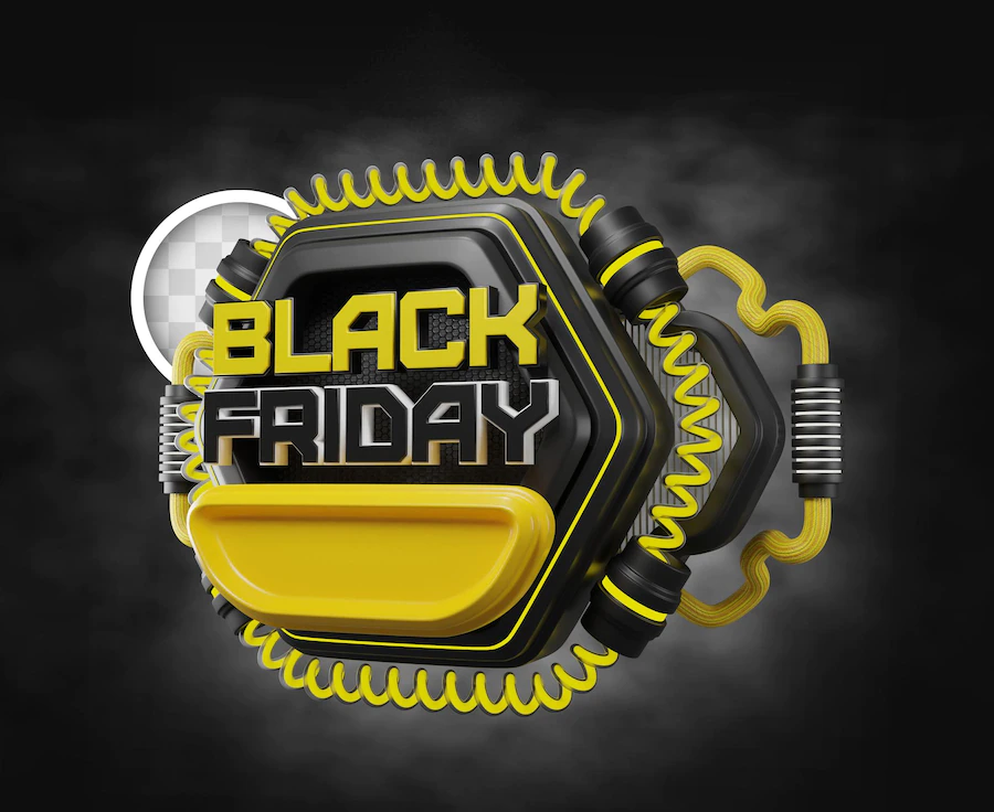 ilustracao 3d de banner elegante de selo 3d black friday gratis 1419 2803