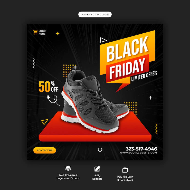modelo de banner de super venda de midia social da black friday 120329 2129