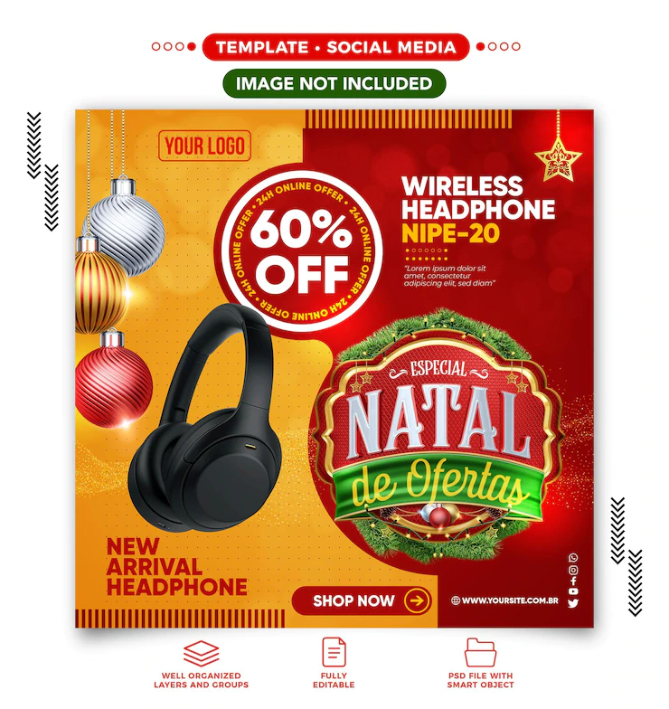 feed de midia social instagram ofertas especiais de natal 220664 2003