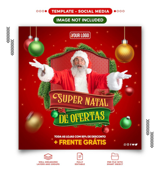 feed de redes sociais super natal de ofertas para campanha de vendas no brasil 220664 2029