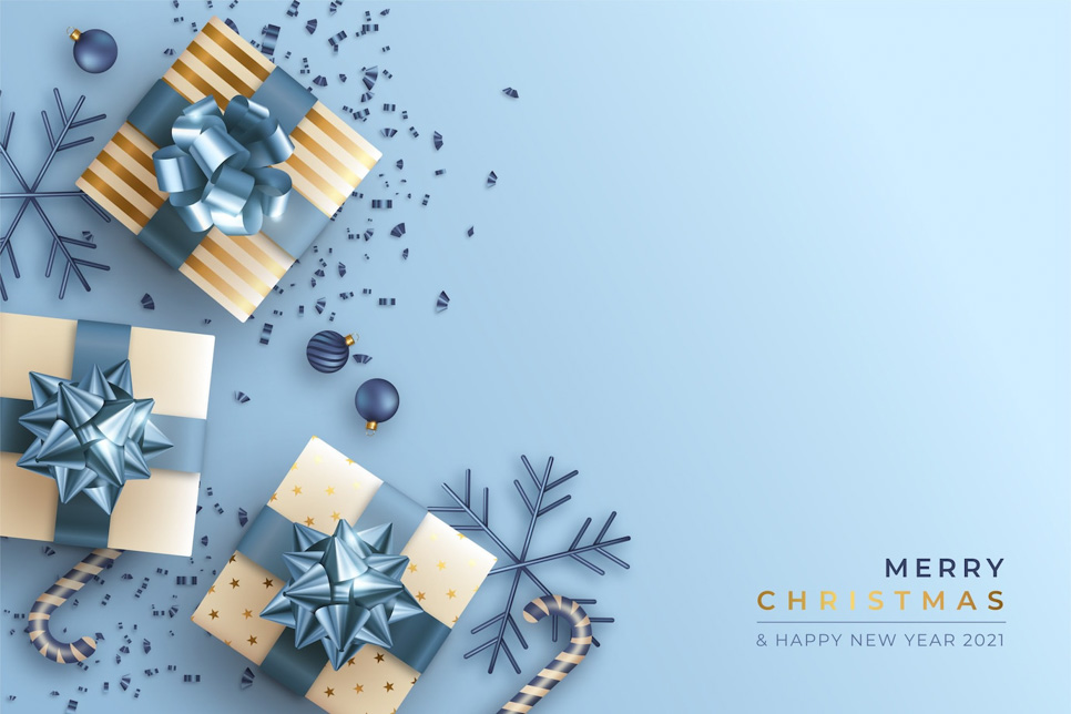 fundo de feliz natal com presentes realistas 1361 3104