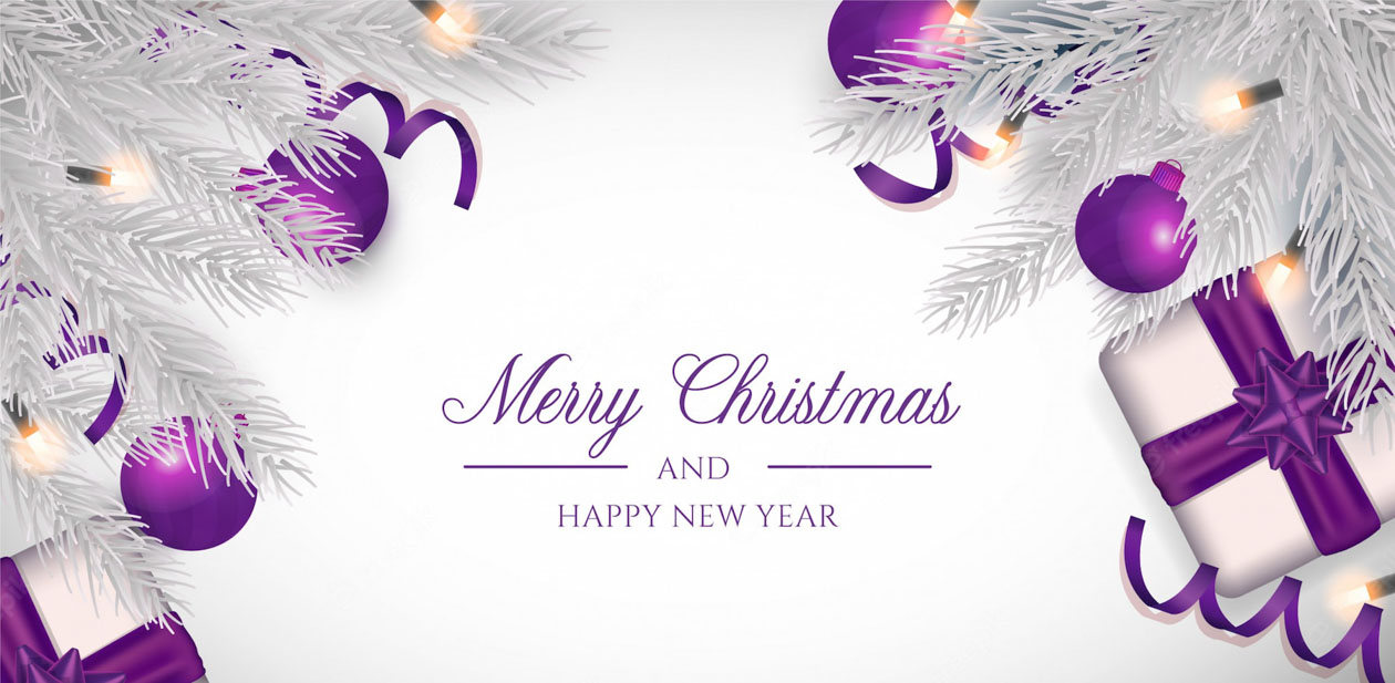 fundo de natal com decoracao roxa 1393 245